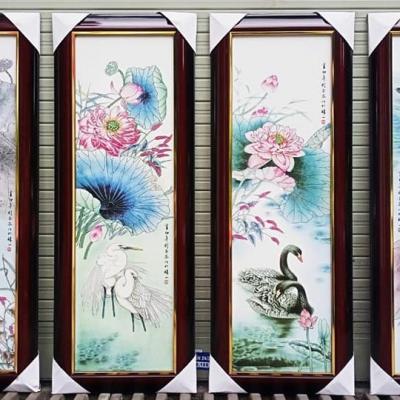 TRANH SỨ HỌA TIẾT HOA SEN